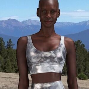 Lululemon Align Bra Shine A/B Cup Diamond Dye Starlight Diffuse Dot Foil Sz 12